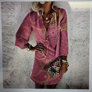 Paisley pink dress